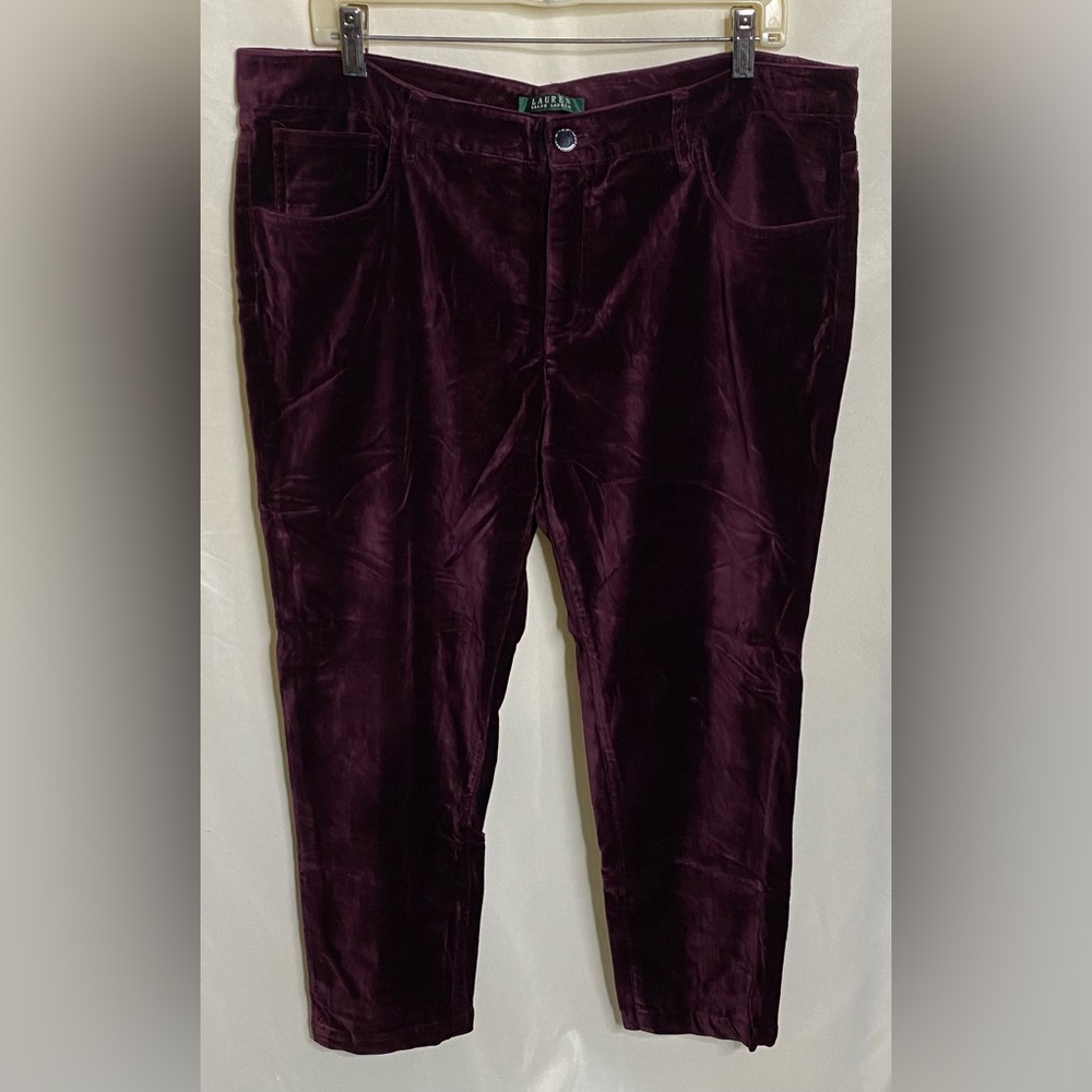 Lauren Ralph Lauren Velvet Straight Leg Pants
